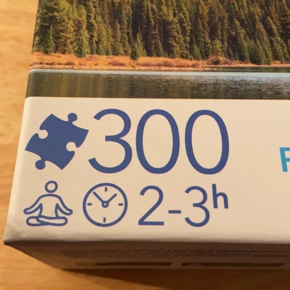Calm Mindful 300 Piece Puzzle of Jasper Lake Scenery Set NWT. - Picture 5 of 8
